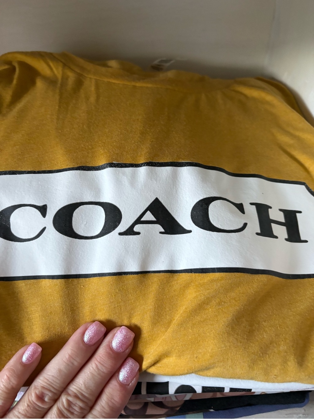 Bella Canvas Men’s Mustard Yellow COACH Logo Tee